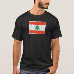Libanon Vlag met Libanese nationale kleuren T-shirt