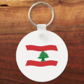 Libanon Vlag Sleutelhanger (Voorkant)