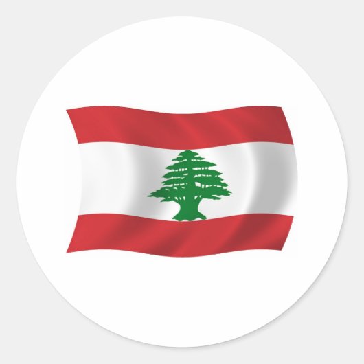 Libanon Vlag Sticker (Voorkant)