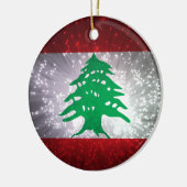 Libanon Vlag Vuurwerk Keramisch Ornament (Links)