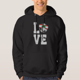 Libanon Voetbal Liefde Libanese Fan Vlag Hoodie
