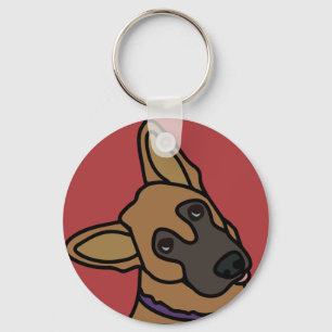 Libby de German Shepherd Dog Cartoon Sleutelhanger