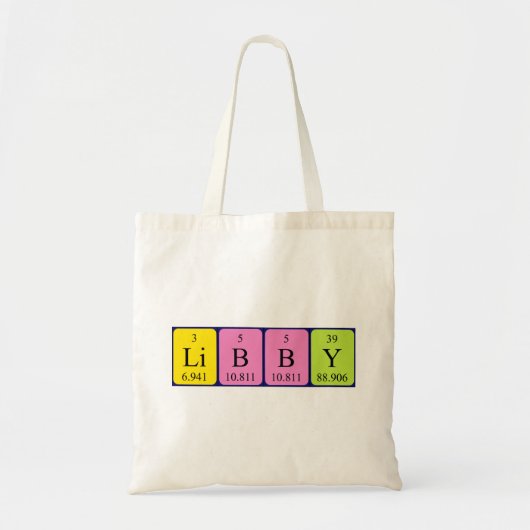 Libby periodieke lijstnaam canvas tas (Voorkant)