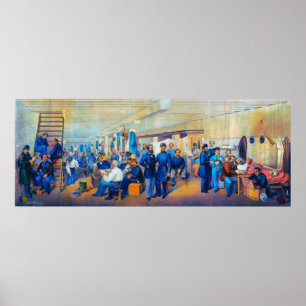 Libby Prison Union-gevangenen bij Richmond VA 1863 Poster