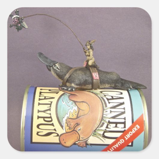 libby sur un platypus sur un autocollant (Devant)