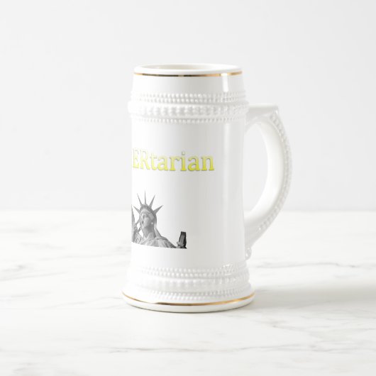 LiBEERtarian Beer Stein Bierpul (Voorkant rechts)