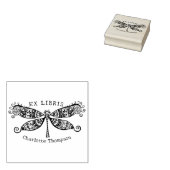  libel, bibliotheek ex libris 	rubberstempel (Gestempeld)