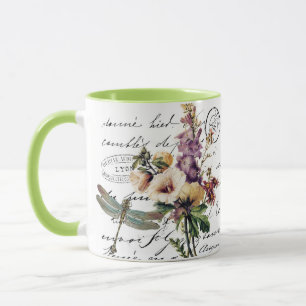 Libel en bloemen mok