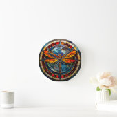 libel gekleurd glas ronde klok (Huis)