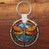 libel gekleurd glas sleutelhanger (Voorkant)