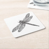 Libel in Stijl Vierkante Kartonnen Onderzetter (Schuin)