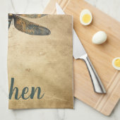 libel met aangepaste naam / monogram theedoek (Quarter Fold)