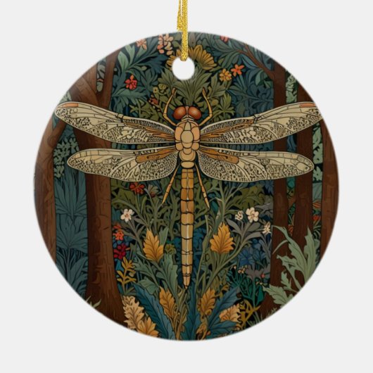  libel ontwerp romantisch boho botanisch keramisch ornament (Achterkant)