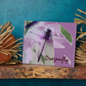 Libel Paars Fotografiet Kunst Fotoplaat (Zijkant)