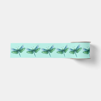 Libel Ribbon Blauw Groen lente kleuren Grosgrain Lint