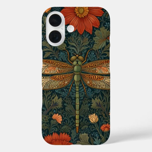 libel sinaasappel bloemengroen boho chic Case-Mate iPhone case (Achterkant)