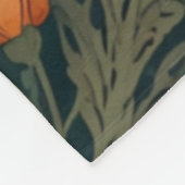  libel sinaasappel bloemengroen boho chic fleece deken (Hoek)