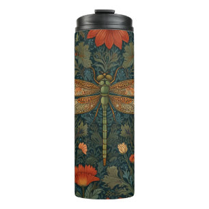  libel sinaasappel bloemengroen boho chic thermosbeker