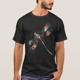 Libelle Abstracte Kleur Zomer Zwerm Nimf Liefhebbe T-shirt