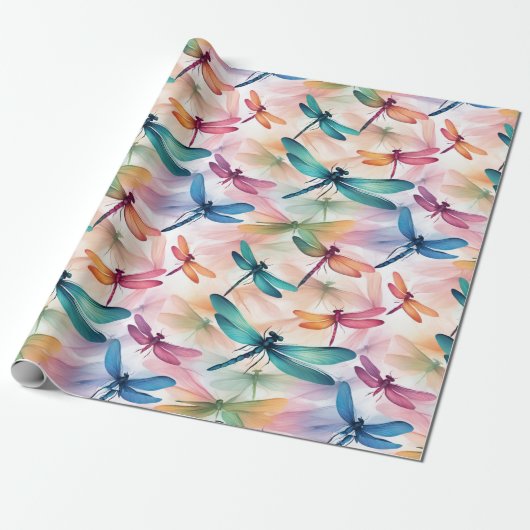 Libelle Dans Print Cut Sew Zak Cadeaupapier (Uitgerold)