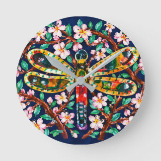 Libelle en Kersenbloesem Ronde Klok
