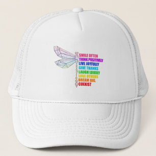 Libelle Glimlach Vaak Positief Denken Quote Trucker Pet
