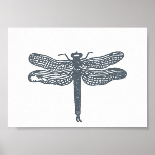 Libelle Grijs Print