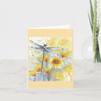 Libelle in de bloemen van Sherry