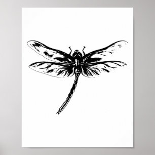 Libelle Insect Motief Kleurrijke Vleugels Insecten Poster