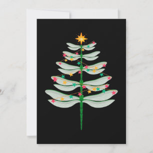 Libelle Kerstboom canvasprint Feestdagenkaart