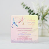 Libelle Koppel 25ste Huwelijksverjaardag Kaart (Staand voorkant)