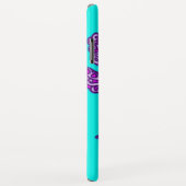 Libelle kunst aqua paars aangepaste naam Case-Mate iPhone case (Achterkant/rechts)