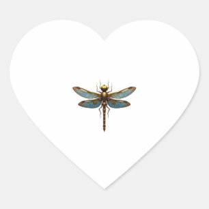 Libelle Stoom Punk Insect Kunst Ingenieur Steampun Hart Sticker