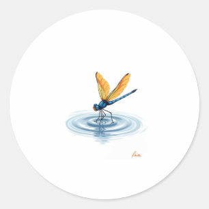 Libelle T-shirt vrouwen mannen kinderen insect Dar Ronde Sticker