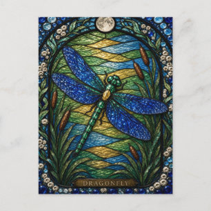 Libelle, Vijverkraal Glas-in-Lood Briefkaart