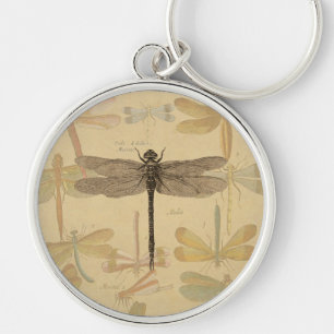 Libelle Vintage Antiek Klassieke Tekening Sleutelhanger