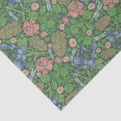 Libelle vliegen in een Engelse tuin Tissuepapier (Detail)