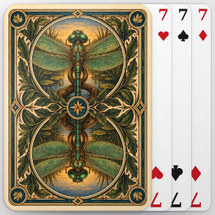 Libelle Zonnig Moeras Waterverf GeoSaga Pokerkaarten
