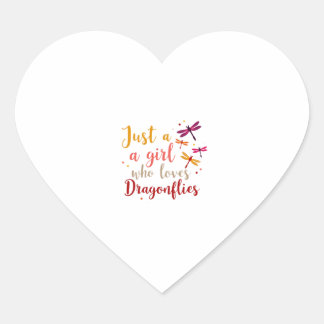 Libellen Dieren Vrouwen Cadeau Idee Libel (1) Hart Sticker