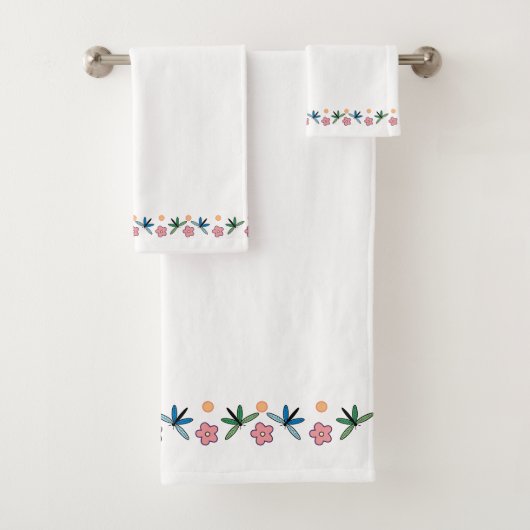 libellen en bloemen bad handdoek (Insitu)