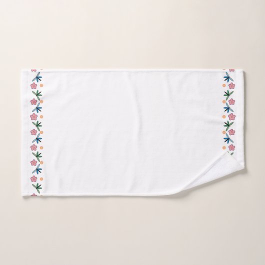 libellen en bloemen bad handdoek (Handdoek)