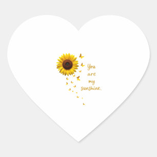 Libellen en Zonnebloem Jij Bent Mijn Zonneschijn Hart Sticker