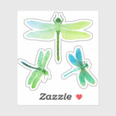  libellen Groen Blauw Sticker (Vel)