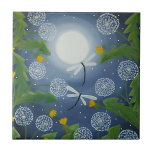 libellen harmonieuze florale patroontegels tegeltje