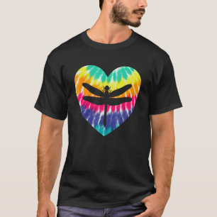 Libellen Hart Met Tie Dye Print Voor Insecten Lief T-shirt