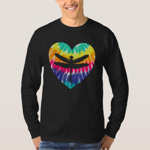 Libellen Hart Met Tie Dye Print Voor Insecten Lief T-shirt