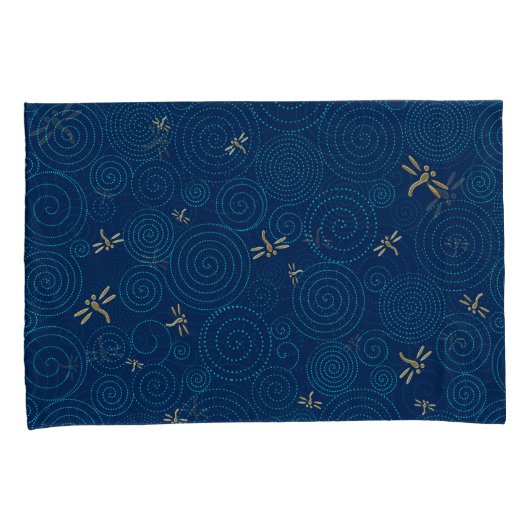 libellen in de regen kussensloop (Voorkant-Rechts)