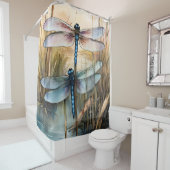 Libellen in het riet douchegordijn (In situ)