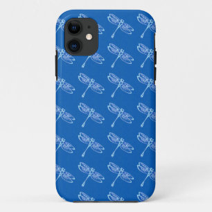 Libellen, lichtblauw op denimblauw iPhone 11 hoesje
