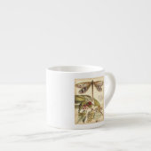 libellen met bladeren en vruchten espresso kop (Voorkant rechts)